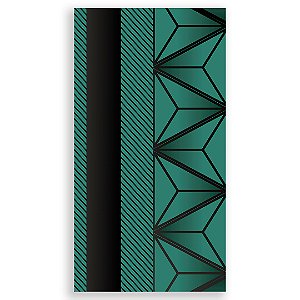 Capa Faixa Lateral Sublimado - Abstrato Verde