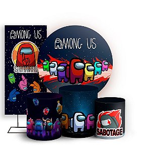 KIT Redondo Trio e Faixa - Among Us - Sublimado 3D