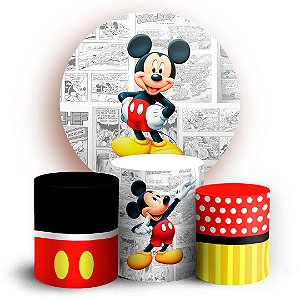 KIT Redondo e Trio - Mickey Quadrinhos - Sublimado 3D