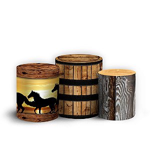 Trio Cilindro - Cavalo - Sublimado 3D + Elástico