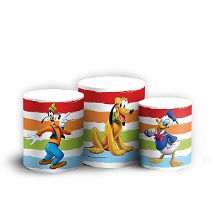 Trio Cilindro - Mickey - Sublimado 3D + Elástico