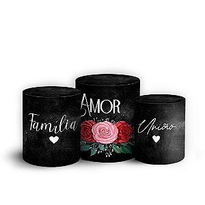 Trio Cilindro - Cha de Cozinha - Sublimado 3D + Elástico