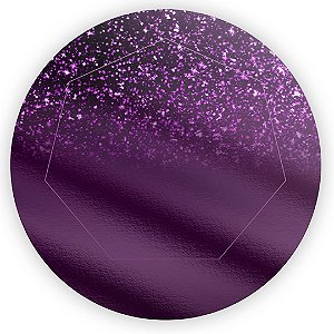 Painel Redondo - Glitter Roxo - Sublimado 3D
