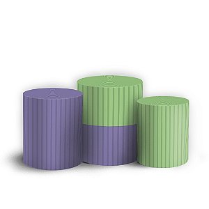 Trio Cilindro - Bohos Mesclado - Sublimado 3D + Elástico