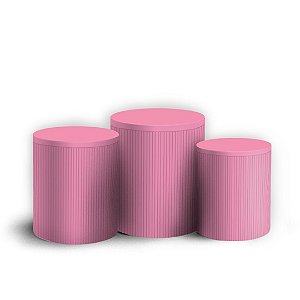 Trio Cilindro - Oh Baby Rosa - Sublimado 3D + Elástico