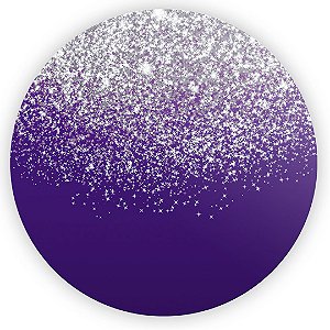 Painel Redondo - Glitter Roxo - Sublimado 3D