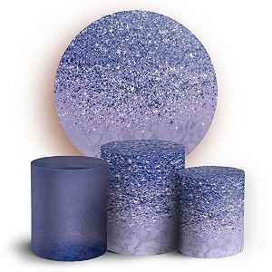 KIT Redondo e Trio - Glitter Roxo - Sublimado 3D
