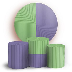 KIT Redondo e Trio - Bohos Mesclado - Sublimado 3D