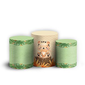 Trio Cilindro - Safari - Sublimado 3D + Elástico