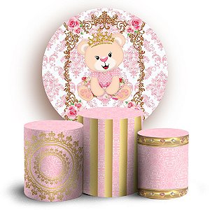 KIT Redondo e Trio - Ursinha Realeza - Sublimado 3D