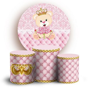 KIT Redondo e Trio - Ursinha Realeza - Sublimado 3D