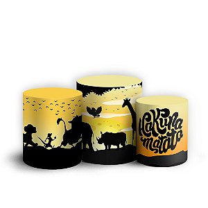 Trio Cilindro - Rei Leão - Sublimado 3D + Elástico