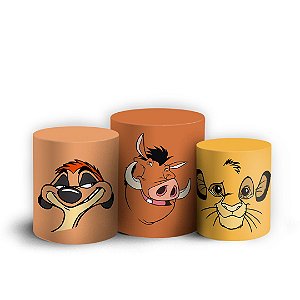 Trio Cilindro - Rei Leão - Sublimado 3D + Elástico
