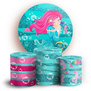KIT Redondo e Trio - Sereia - Sublimado 3D