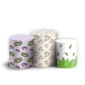 Trio Cilindro - Primeira Comunhão - Sublimado 3D + Elástico