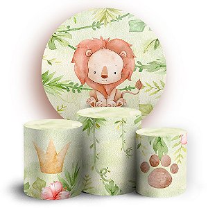 KIT Redondo e Trio - Safari Leao - Sublimado 3D