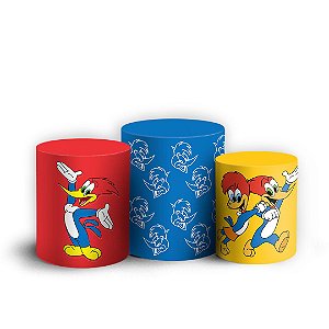 Trio Cilindro - Pica Pau - Sublimado 3D + Elástico