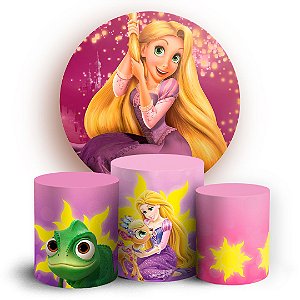 KIT Redondo e Trio - Rapunzel - Sublimado 3D