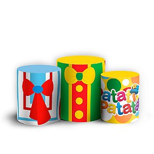 Trio Cilindro - Patati e Patatá - Sublimado 3D + Elástico