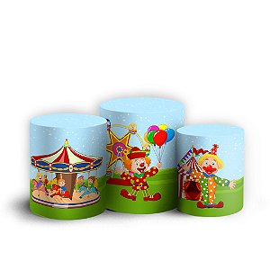 Trio Cilindro - Parque de Diversões - Sublimado 3D + Elástico