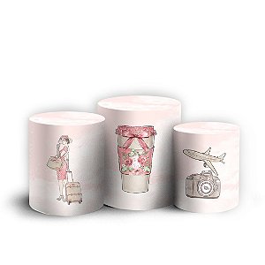 Trio Cilindro - Paris - Sublimado 3D + Elástico