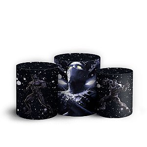 Trio Cilindro - Pantera Negra - Sublimado 3D + Elástico