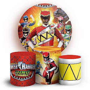 KIT Redondo e Trio - Power Rangers - Sublimado 3D