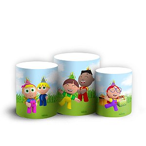 Trio Cilindro - Os Pequerruchos - Sublimado 3D + Elástico