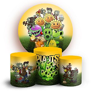 Painel Redondo - Plant vs Zombies - Sublimado 3D - Sublitex