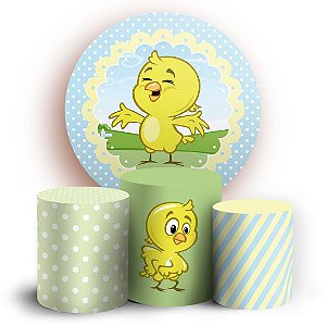 KIT Redondo e Trio - Pintinho Amarelinho - Sublimado 3D