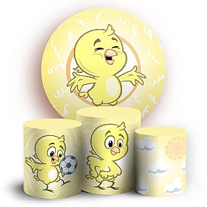 KIT Redondo e Trio - Pintinho Amarelinho - Sublimado 3D