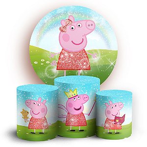 KIT Redondo e Trio - Peppa Pig - Sublimado 3D