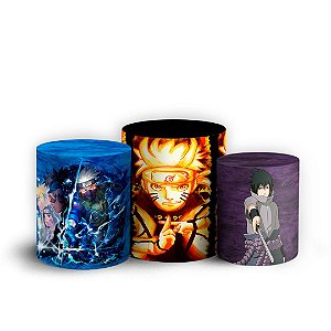 Trio Cilindro - Naruto - Sublimado 3D + Elástico