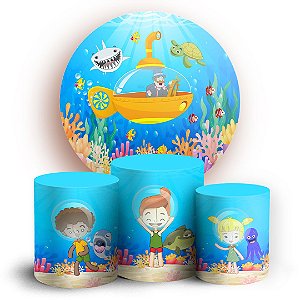 KIT Redondo e Trio - Mundo Bita Fundo do Mar - Sublimado 3D