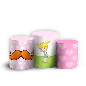 Trio Cilindro - Mundo Bita - Sublimado 3D + Elástico