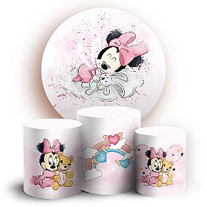 KIT Redondo e Trio - Minnie Baby - Sublimado 3D