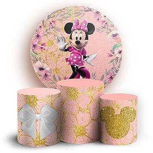 KIT Redondo e Trio - Minnie - Sublimado 3D