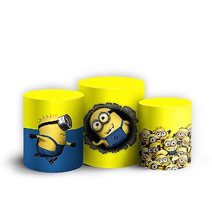 Trio Cilindro - Minions - Sublimado 3D + Elástico