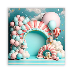 Painel Quadrado - Fundo Fotografico Castelo - Sublimado 3D