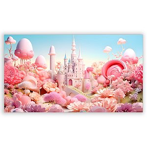 Painel Retangular - Fundo Fotografico Castelo - Sublimado 3D