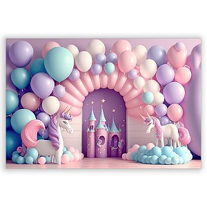 Painel Retangular - Fundo Fotografico Castelo - Sublimado 3D