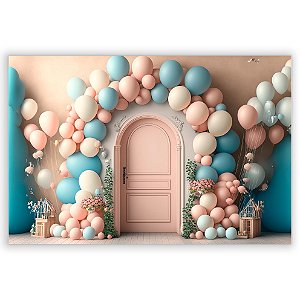 Painel Retangular - Fundo Fotografico Balao - Sublimado 3D