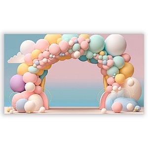 Painel Retangular - Fundo Fotografico Balao - Sublimado 3D