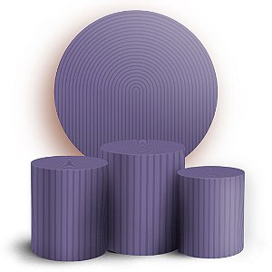 KIT Redondo e Trio - Bohos Roxo - Sublimado 3D