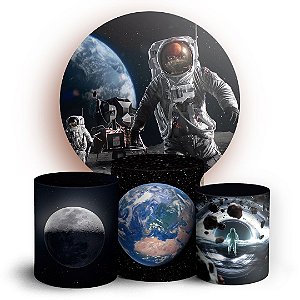 KIT Redondo e Trio - Astronauta - Sublimado 3D
