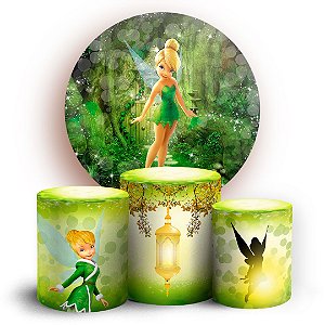 KIT Redondo e Trio - Tinkerbell   Sininho - Sublimado 3D