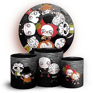 KIT Redondo e Trio - Terror - Sublimado 3D