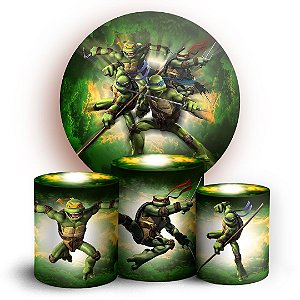 KIT Redondo e Trio - Tartarugas Ninja - Sublimado 3D