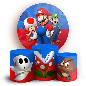 KIT Redondo e Trio - Super Mario - Sublimado 3D