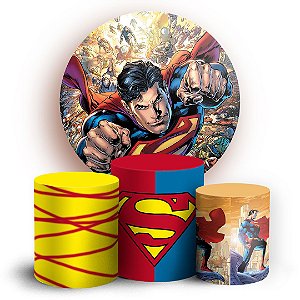 KIT Redondo e Trio - Super Homem - Sublimado 3D